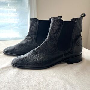 Botticelli black Italian leather Chelsea Boots Sz 40